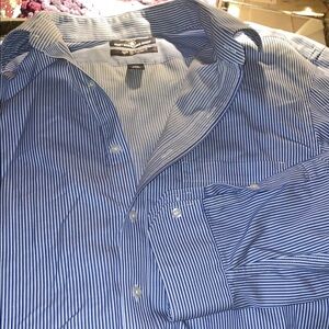 Heart Soul Blue Casual Button Down Shirt